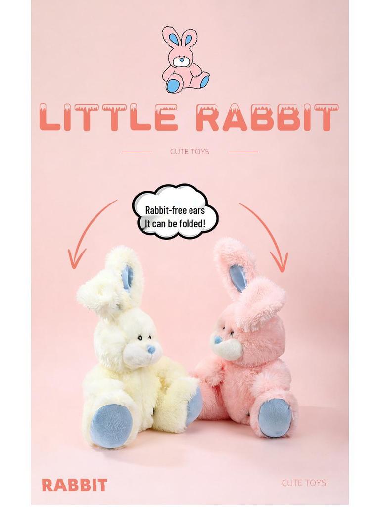 Adorable Pudding Rabbit Plush Toy - White Rabbit Comfort Doll & Sleep Companion Gift for Girls