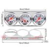 3 in1 52mm Car Oil Pressure Water Temp Amp Meter Gauge with Sensor Triple Gauge Set Auto Mechanical Chrome Panel Oil Press