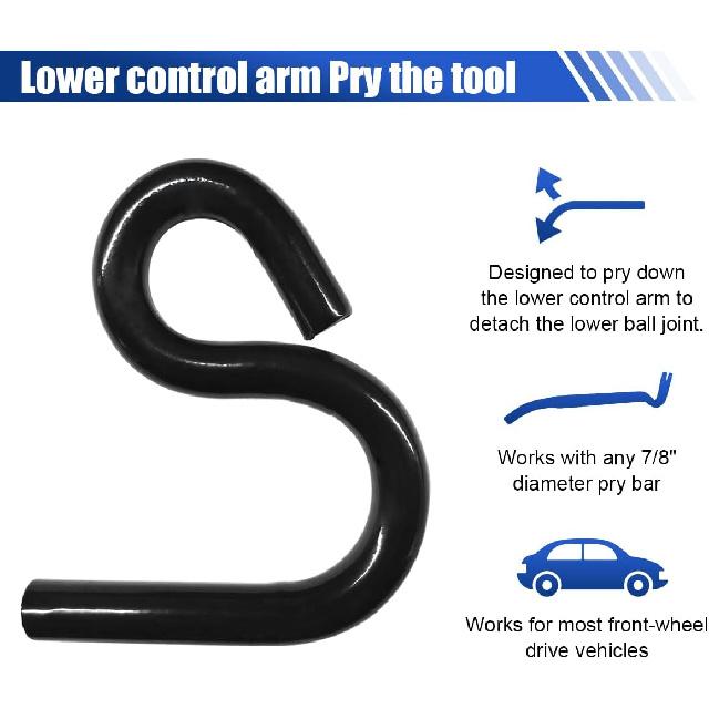 Automotive 6007 Lower Control Arm Prying Tool, Lower Ball Joint Pry Tools Designed for 7/8" Diameter Pry Bar, Specialty Suspension Bushing Tool