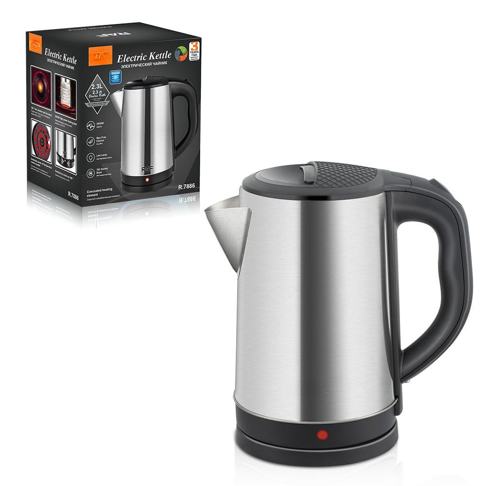 Bollitore Elettrico in Acciaio Inossidabile da 2000W, Capacità 2L, Riscaldamento Istantaneo, Spegnimento Automatico per Uso Domestico