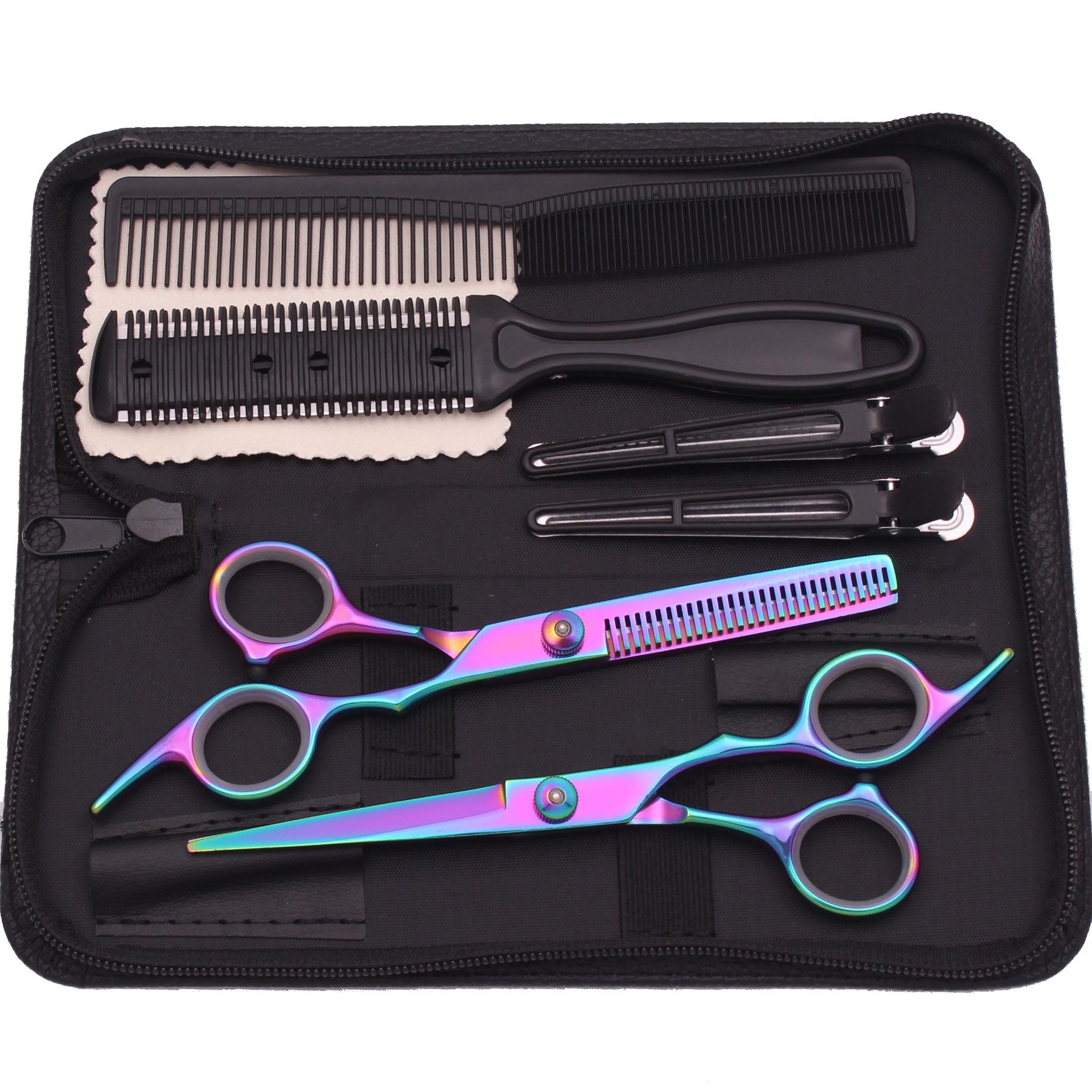 

6,0 дюймов ножницы для волос профессиональные ножницы для стрижки филировочные парикмахерские набор для стрижки салонов и дома японская сталь 1001