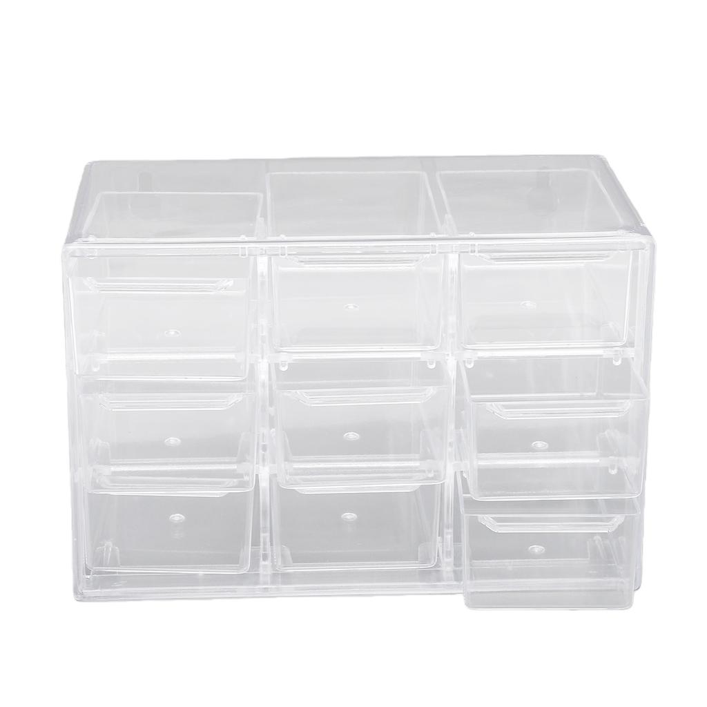 9 Grids Daily Contact Lens Organizer Disposable Contact Lens Dispenser Earrings Hairpins Storage Box Transparent