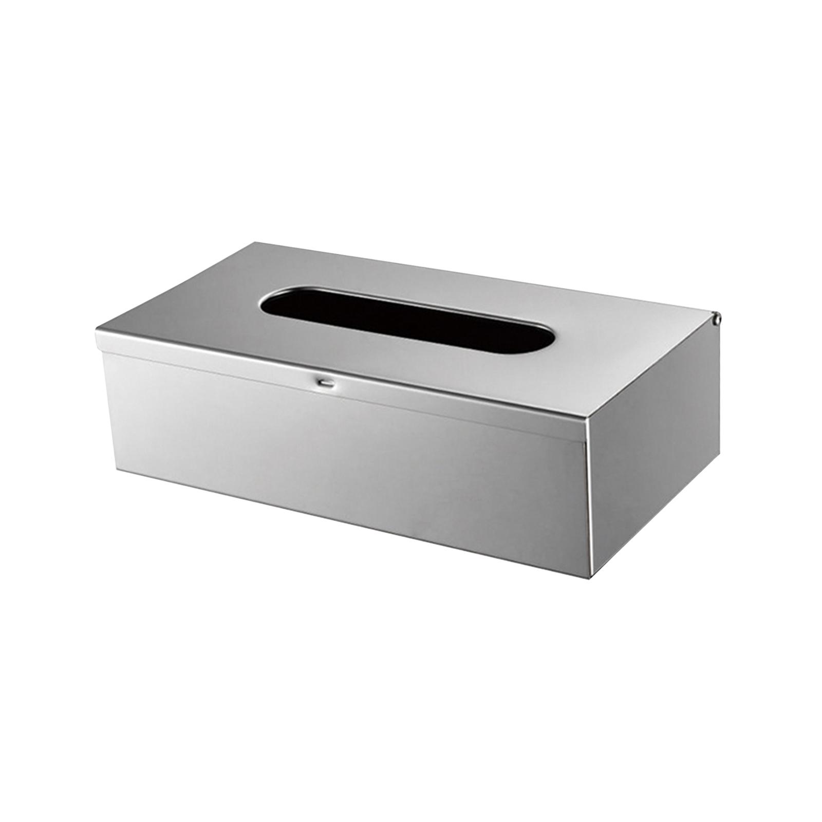 

Stainless Steel Tissue Case Napkin Dispenser Durable Rectangle Easy to Use