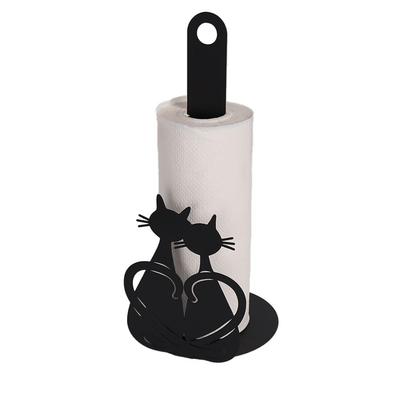 X neko design Macska Konyhai Papírtörlő Tartó A-TÉTEL Tartó/Papír (Fekete)