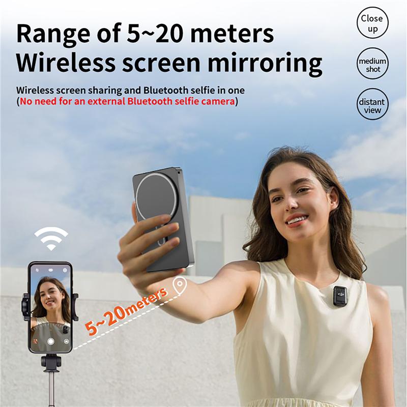 Upgraded X40L Magnetic Phone Vlog Selfie Monitor Screen for Phone Rear Camera for Selfie Rear Camera Compatible for Smartphone