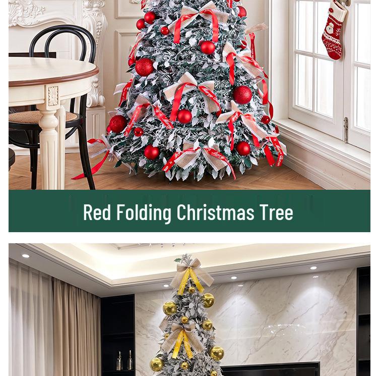 Retractable Encrypted PVC Christmas Tree Set for Home & Mall Decoration