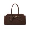 Niche Suede Leather Bag, Women's Retro Large Capacity Handbag, Simple Commuting Shoulder Bag, Tote Bag