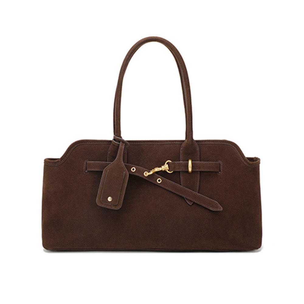 Niche Suede Leather Bag, Women s Retro Large Capacity Handbag, Simple Commuting Shoulder Bag, Tote Bag