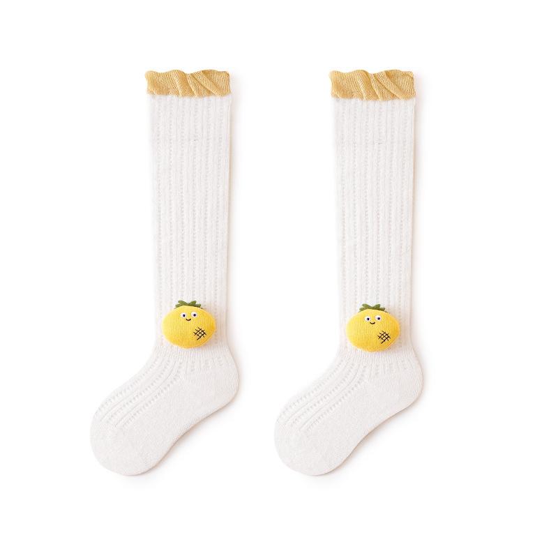 Newborn Baby Socks Summer Over-the-knee Stockings Cartoon Fruit Mesh Thin Anti-mosquito Socks Baby Accessories