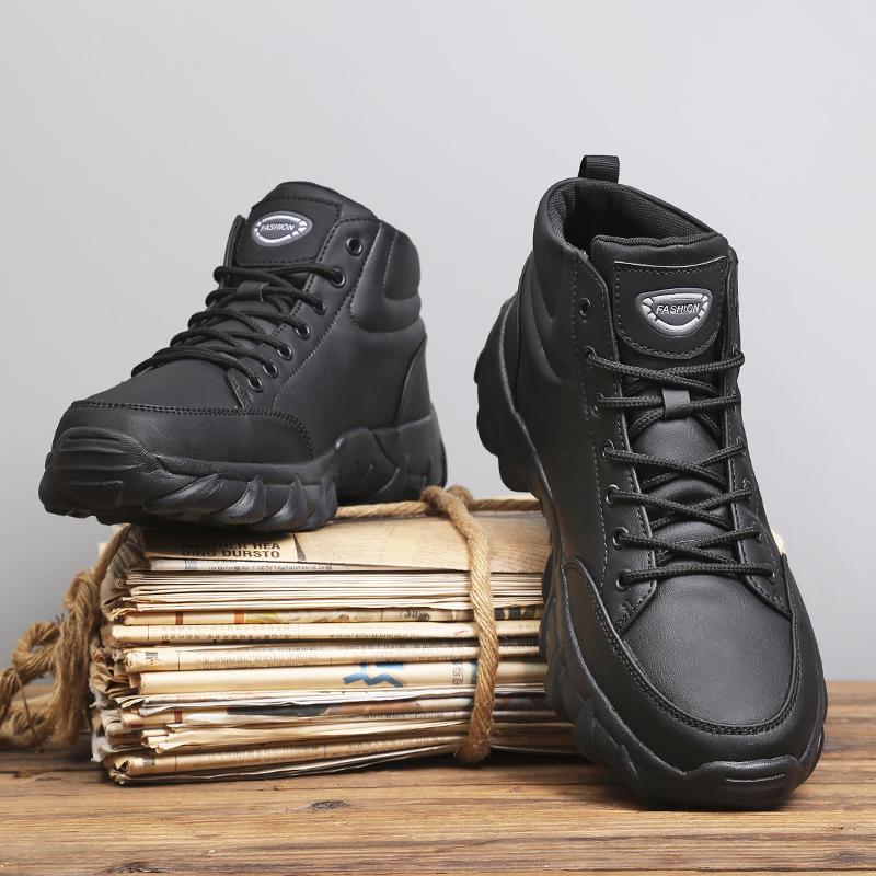 Scarpe da Corsa da Uomo Sneakers da Uomo Antiscivolo Pelle Fatta a Mano Stivaletti Casual Traspiranti Stivali da Passeggio da Uomo con Lacci Leggeri