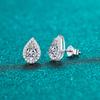0.5-1ct D Color Moissanite Stud Earrings For Women Top Quality 100% 925 Silver Sparkling Wedding Jewelry