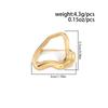 Ingemak Unique Irregular Hollow Geometry Brooches for Women Minimalism Gold Color Metal Shirt Collar Lapel Suit Pin Accessories