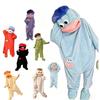 HongzyFirm Kigurumi Pajamas One-Piece Costume Dorky Cute Loungewear Fluffy Cozy Funny Homewear Warm Easy Wear Hair Brush Shoes Flannel Roomwear Unisex
