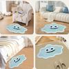 Ultra Soft Floor Mat Smiling Cloud Shape High Absorbent Thick Bath Mat Anti-Slip