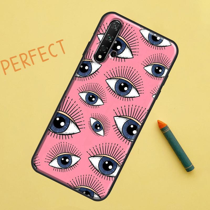 Scary Face Eyes For Huawei Nova Y91 Y70 Y72 Y73 Y60 Y90 Y61 8i 7i 11i 12i 12s 9 10 SE P20 P30 P40 Lite Case