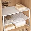 Wardrobe Layered Baffle Cabinet Partition Cabinet Telescopic Shelf Wardrobe Shoe Cabinet Storage and Finishing Artifact Shoe Rack