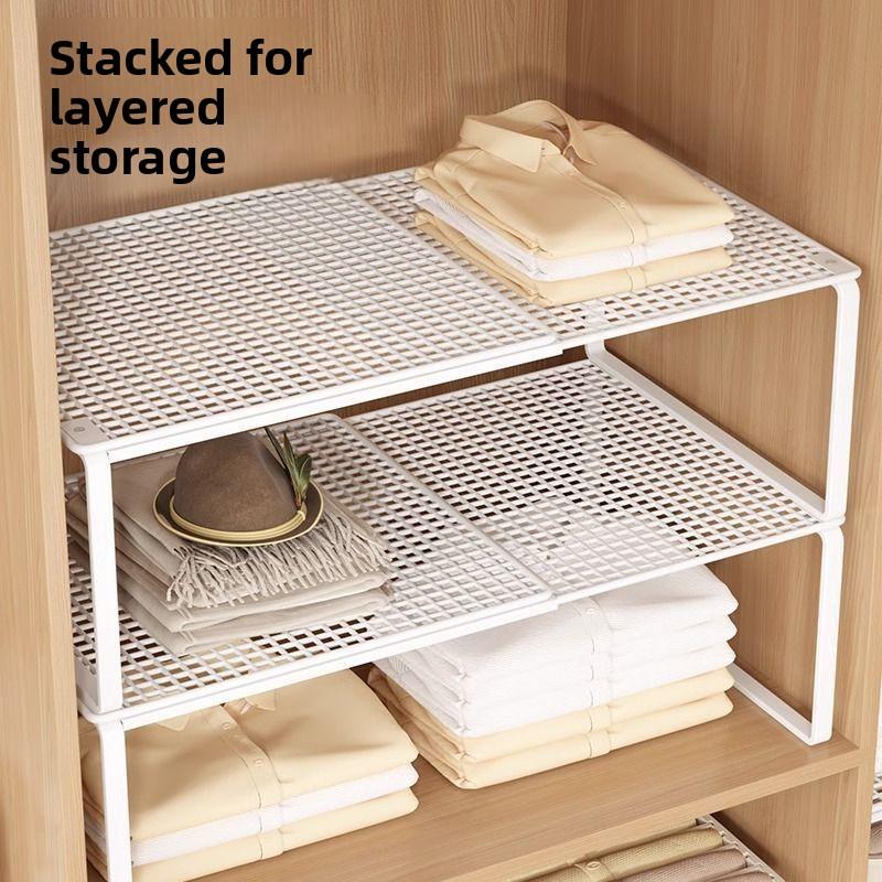 Wardrobe Layered Baffle Cabinet Partition Cabinet Telescopic Shelf Wardrobe Shoe Cabinet Storage and Finishing Artifact Shoe Rack