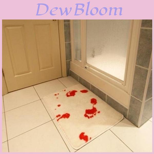 Bathmat Blood Scare Your Friends Bloody Footprint Bath Bathroom Mat Nonslip Bathroom