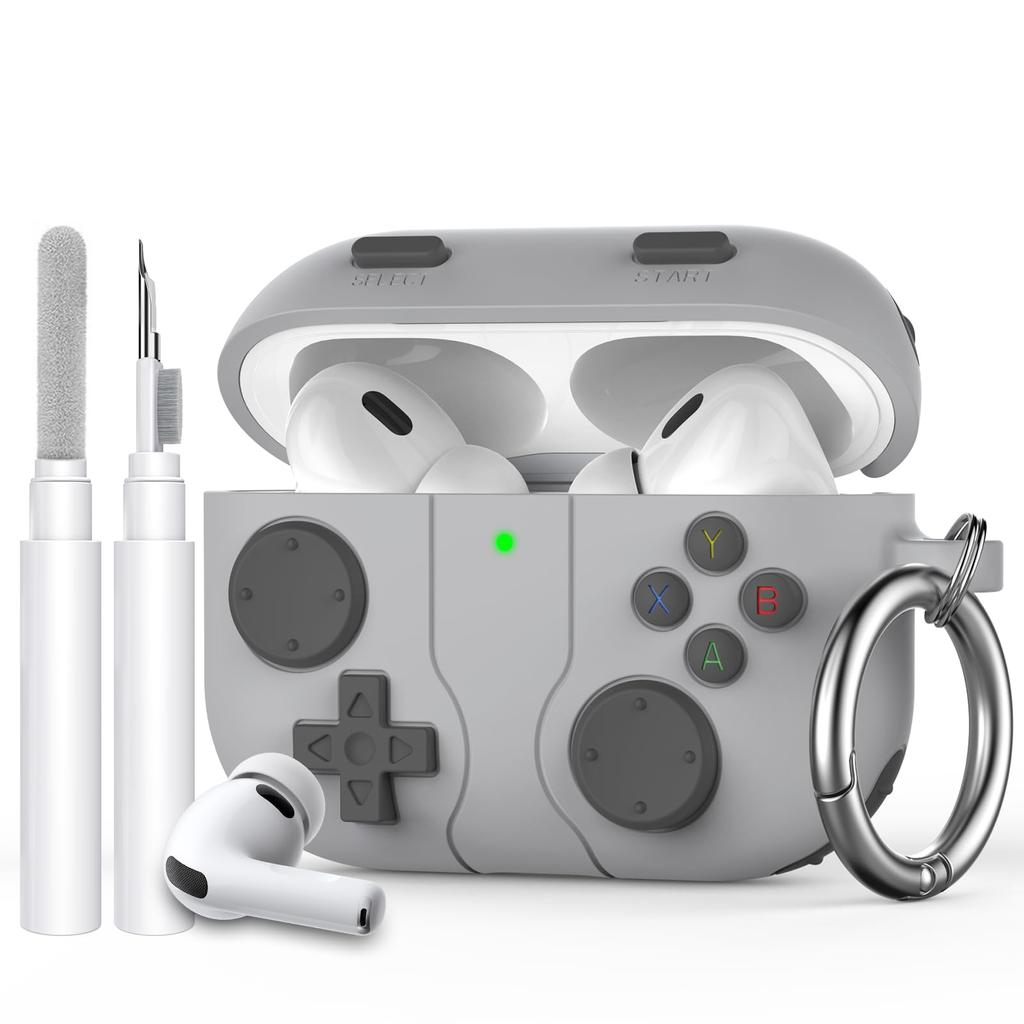 2026 Earphone Case for AirPods Pro 3/4 Retro Handheld Game Console Design Soft Silicone Protector Case Cover For Apple Airpods 4