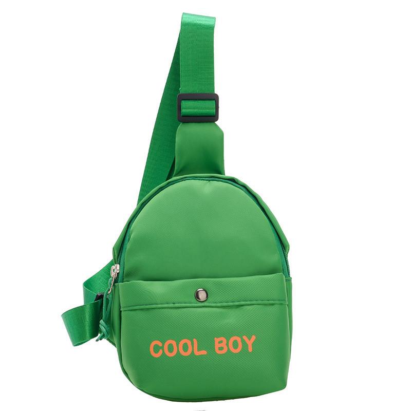 Trendy High-quality Children Shoulder Bag Large Capacity With Cute Animal Design зелёный