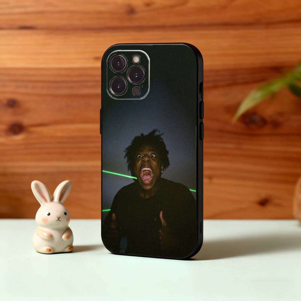 F-Funny I-IShowSpeed Youtuber Phone Case For iPhone17,16,15,14,13,12Plus,Pro Max,XS,5G Soft Silicone Black Cover