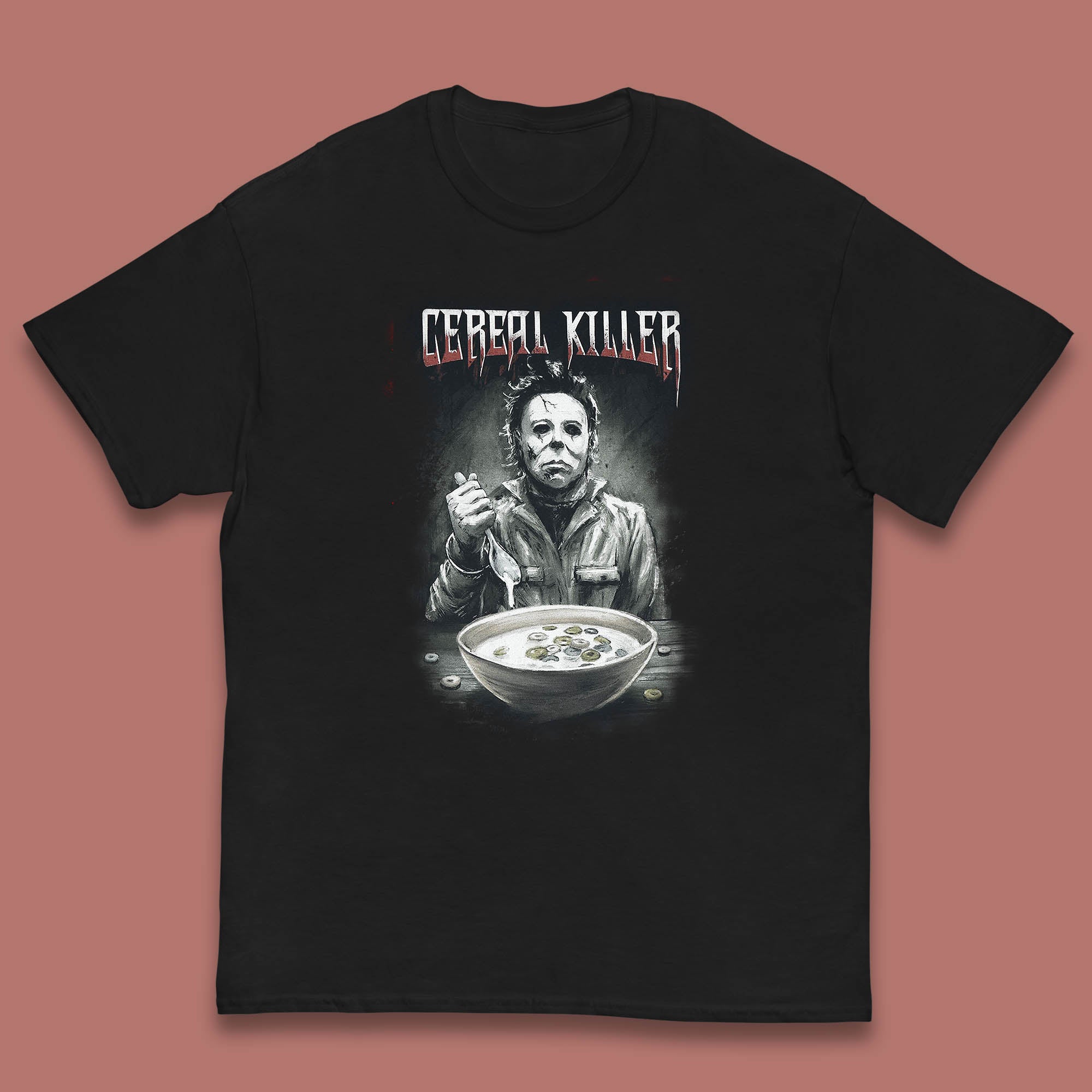 Michael Myers Cereal Killer Halloween Serial Killer Horror Movie Character Kids T Shirt 120