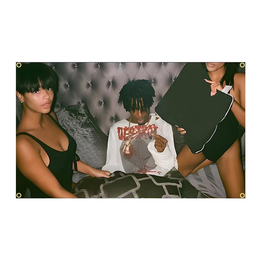 

Playboi Carti Die Lit Whole Lotta Red Hip Pop Flag Tapestry Wall Hanging Modern Music Art banner Vintage Blanket 74x94cm(29x37in)