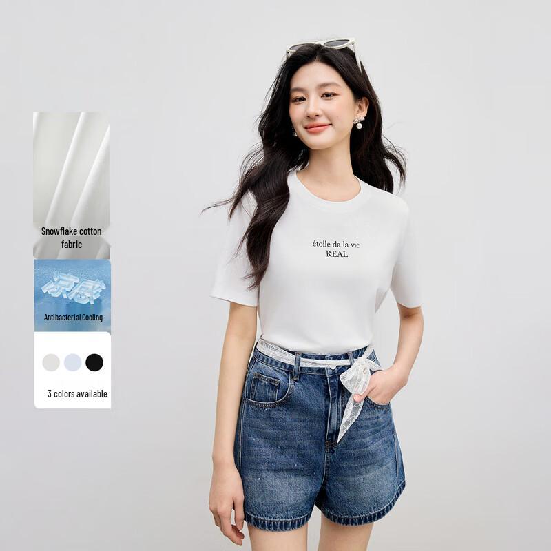 Women s Casual Letter Print T-Shirt M