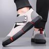 New men's casual leather shoes men's lazy shoes comfortable foot cover low top Velcro non-slip flat heel shock absorber round head
