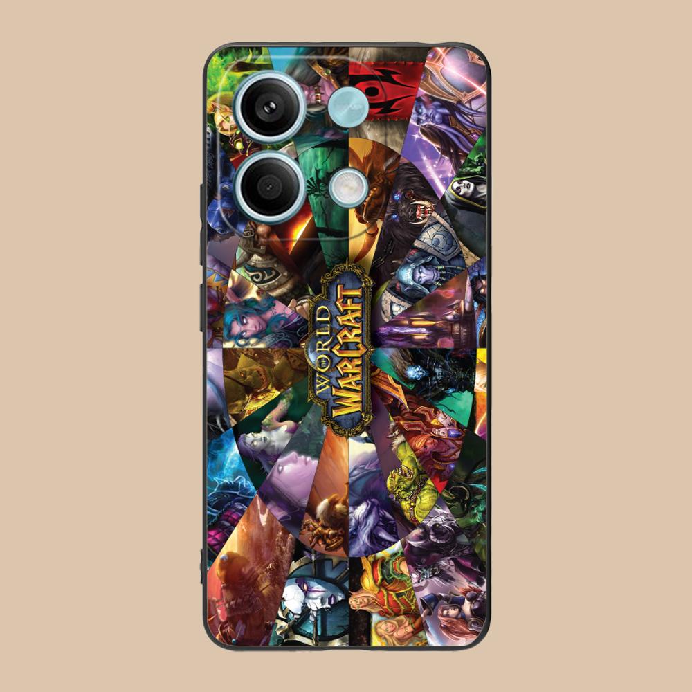 WOW Game Fashion Phone Case for Xiaomi POCO M6 M5 M4 M3 X7 X6 X5 X4 X3 F6 F5 F4 Pro GT 5G Black Cover Smartphone Cellphones