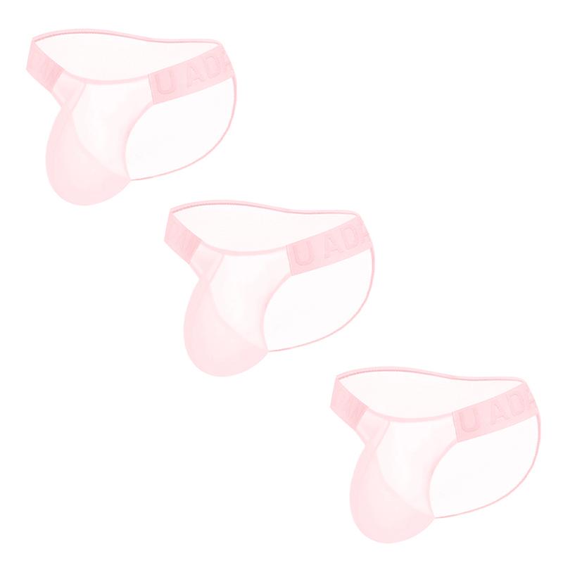 1/3-teilige sexy Herren-Slips, ultradünne transparente Unterwäsche aus Eisseide für den Sommer, geprägte Taillenbewegung ohne Spuren der Unterhose