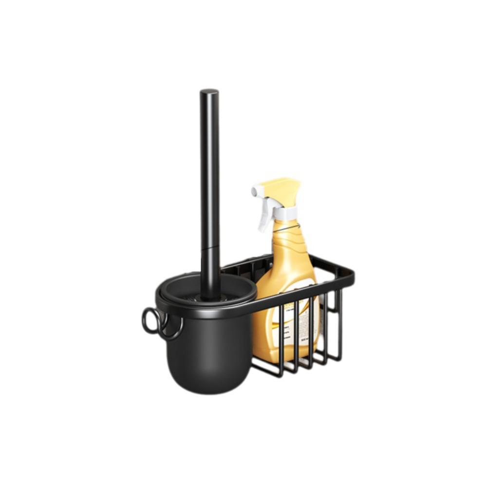 

Hygienic Toilet Brush Holder Rustproof Cleaning Toilet Brush Household Cleaning чёрный