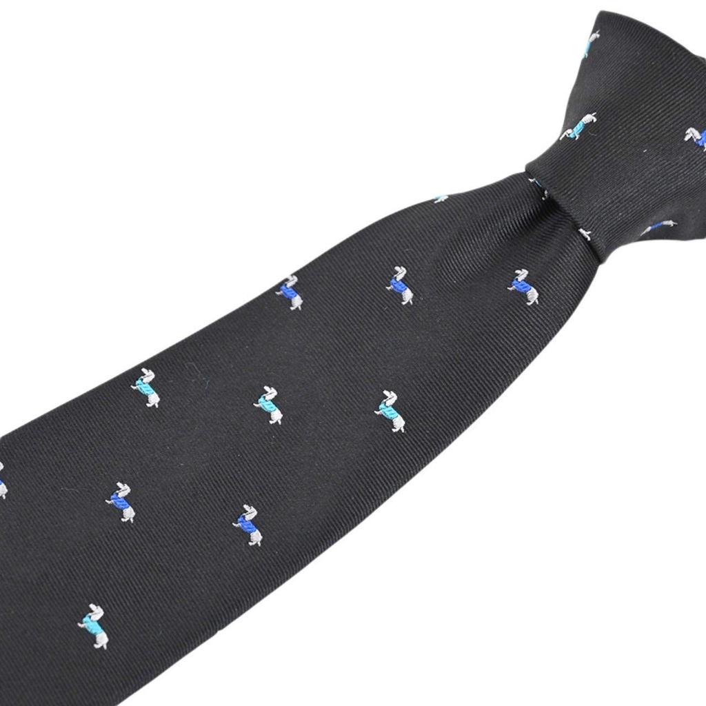 Paul Smith Tie Dog (8cm Wide) (Black/Blue (PS145)) [Used]