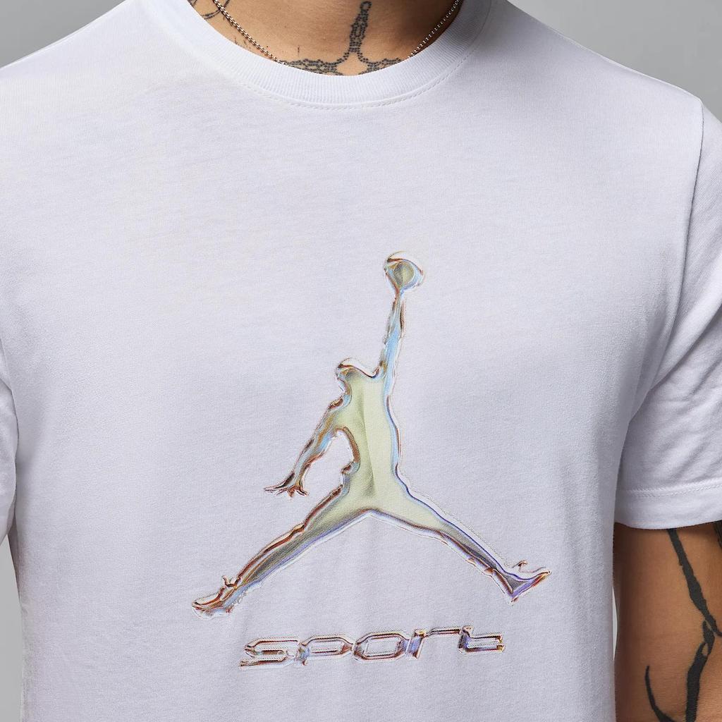 Jordan Sport Moisture Wicking Comfortable Skin Friendly Versatile Short Sleeve T-Shirt Men Tops White Black HQ7984-100