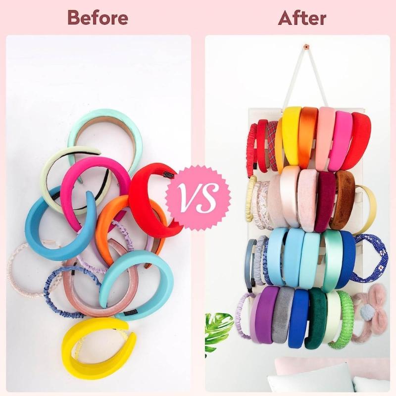 Stylish Headband Storage Rack Hair Accessories Felt Organizer Display Stand for Hairbands Hairclips and Bracelets