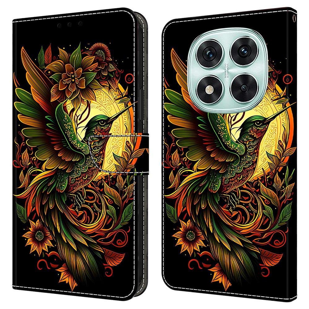 

Для Xiaomi Redmi Note 14 Pro 4G Шкіряний чохол з друком візерунка Гаманець Підставка Відкидна кришка для телефону Lark