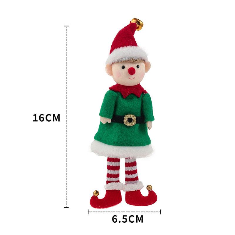 New Year 2025 Christmas Elf Doll Ornaments Xmas Tree Hanging Pendant Navidad 2025 Santa Kids Gift Christmas Home Decoration