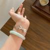 Minimalist Butterfly Bangle Bracelet For Women With Silver Plating And Sparkling Cz For Summer