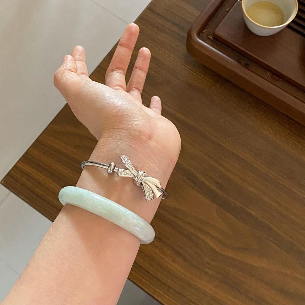 Minimalist Butterfly Bangle Bracelet For Women With Silver Plating And Sparkling Cz For Summer