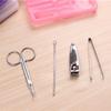 Mini Nail Art Manicure Set Nail Care Tools with Nail Cutter Scissor Tweezers Color