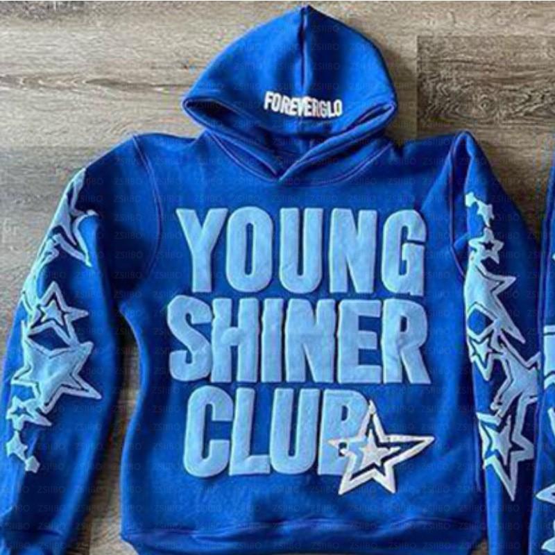 Gothic Hip Hop Hoodie 3D Star Letter Print Streetwear Unisex Casual Pullover