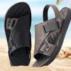 Sandals Men's Casual Shoes Non-slip Soft-soled Beach Shoes Leather Summer Breathable Two Wear Outside All Matching Slippers