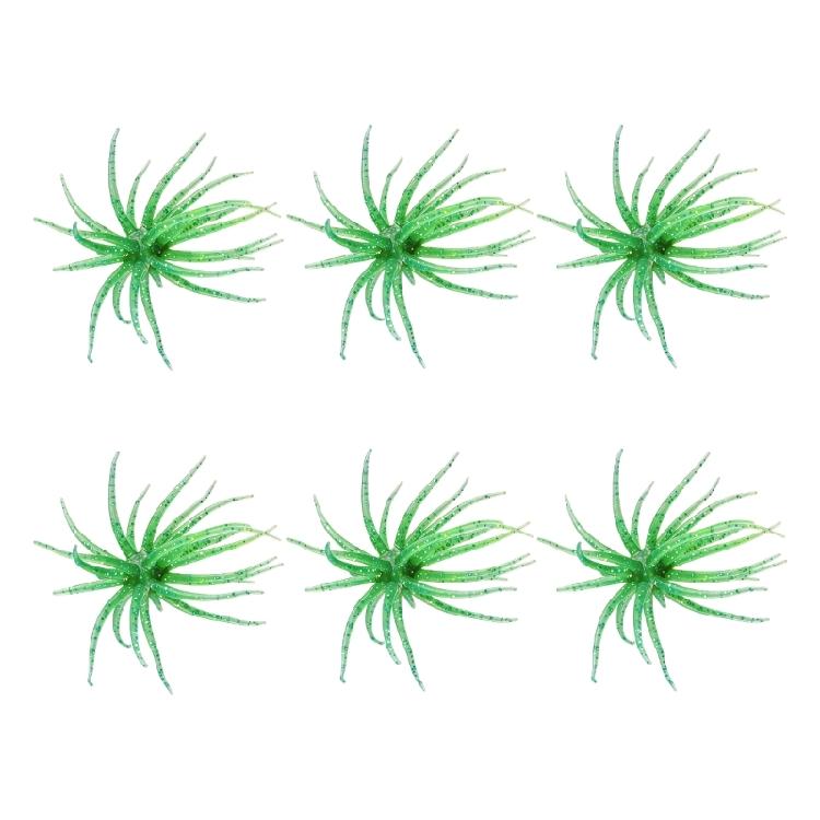 6Pcs Fishing Sea Urchin Lures Tear Resistance Soft Floating Swimbait Slow Sinking Artificial Baits for Saltwater Freshwat