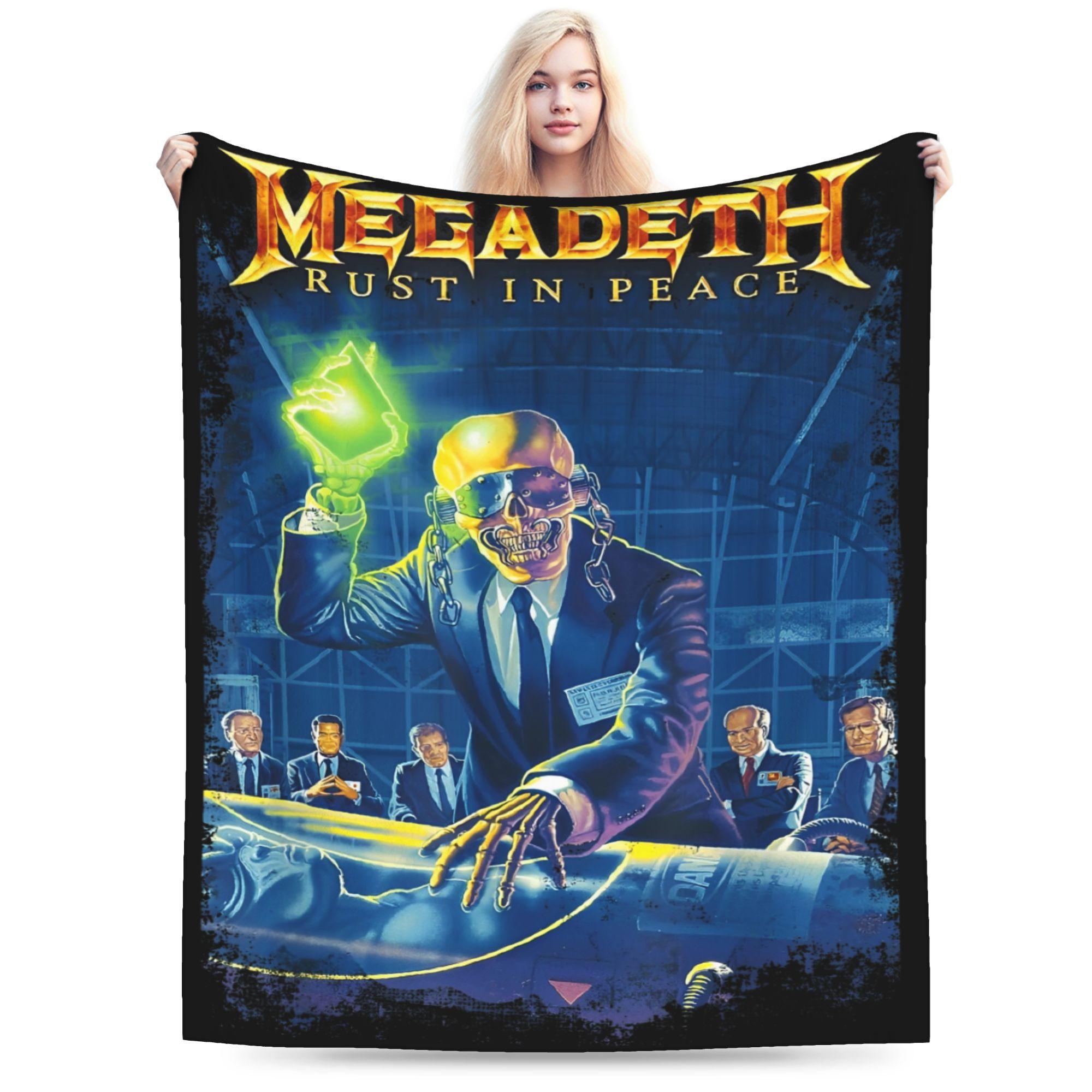 

Killing Is My Business Rock Band Blanket Flannel Megadeths Lightweight Throw Blanket for Car Sofa Couch Bedspread 200x150cm