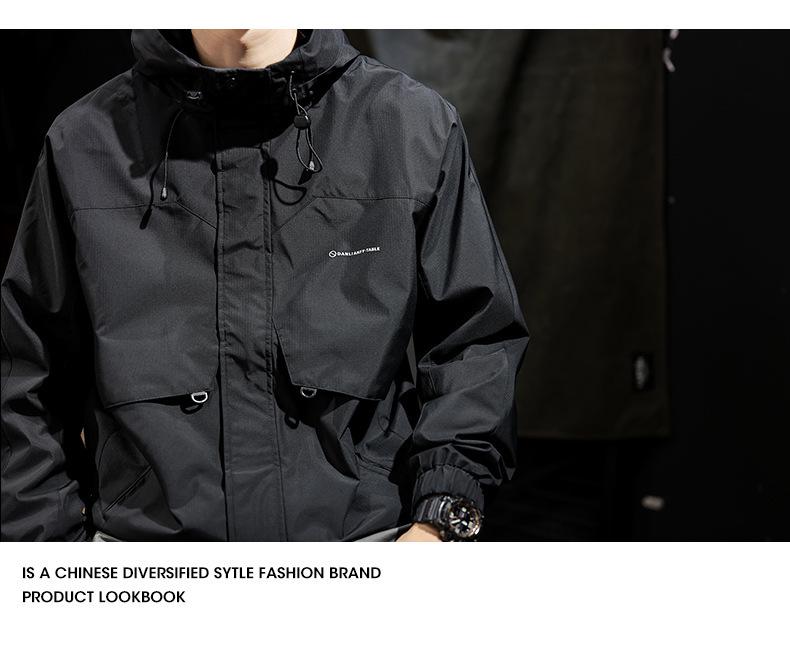 American Trendy Men's Waterproof Mountaineering Jacket 2024 - Autumn New Style Warm Outdoor Commuting Workwear