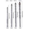 4 Piece Tile And Concrete Drill Bit Set Quadruple Flute Alloy Steel For Accuracy Drilling In Hard Materials