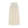 T View Simple Pleated Elastic Long Skirt_V6C-Csk001