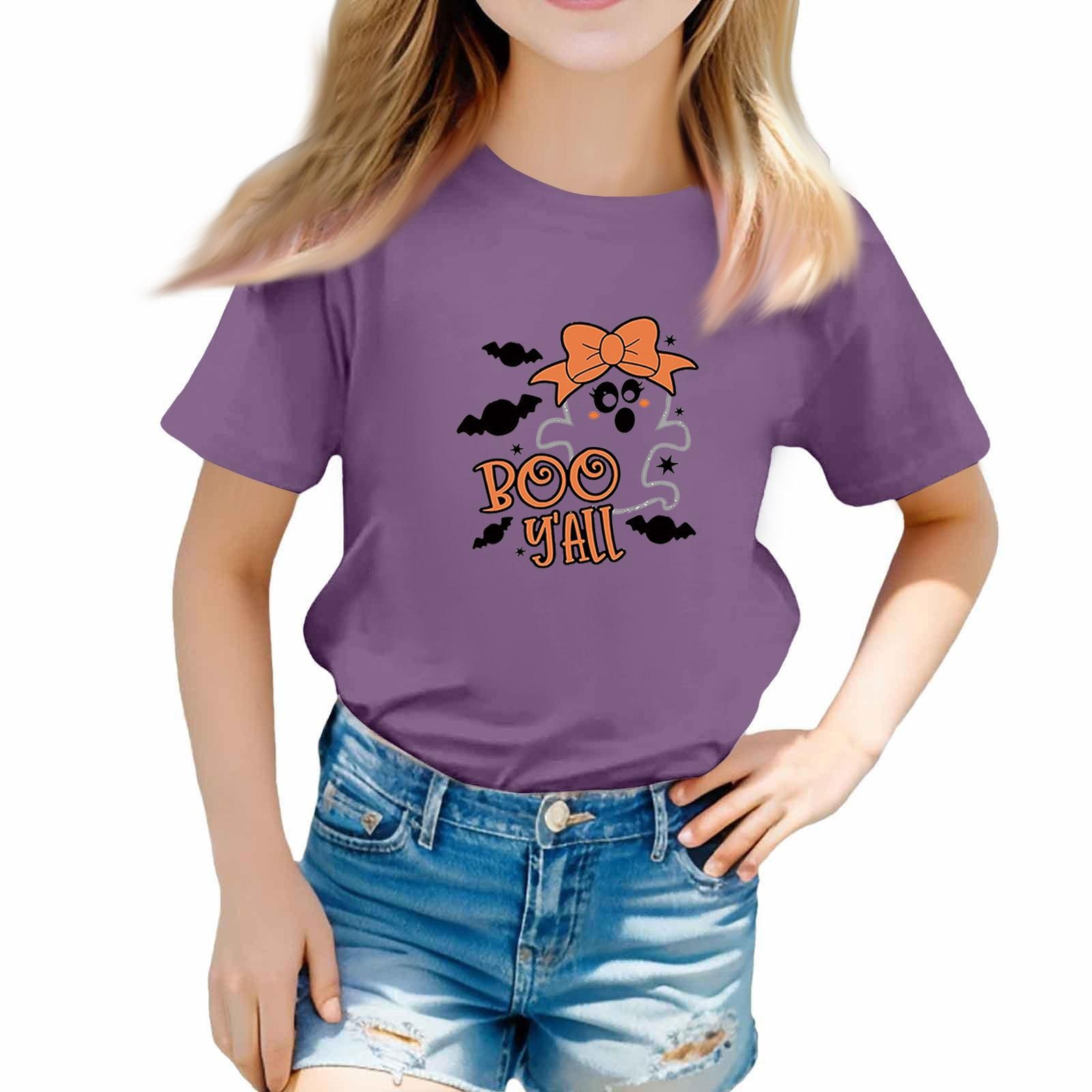 

Toddler Girl Boy T-Shirts Halloween Day Kids Top Boys And Girls Printed Short Sleeved T-shirt 140