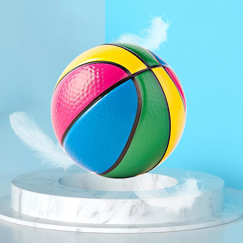 Elastic Pvc Ball Small Basketball Indoor And Outdoor Interactive Toy Ball
