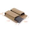 Molle Double 9MM Magazine Pouch Hunting Flashlight Holder EDC Waist Bag Airsoft Mag Holster Storage Bags
